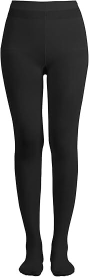 Black Opaque High Waisted Tights, 120 Denier Solid Pantyhose