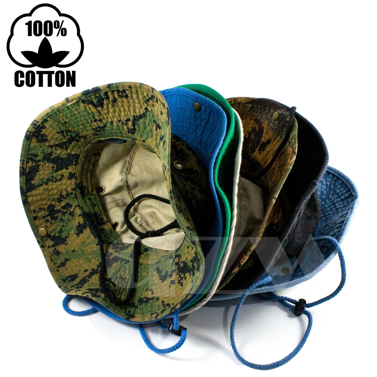 Mens Outdoor Boonie Bucket Hat Fishing Camping Military 100% Cotton Safari Cap