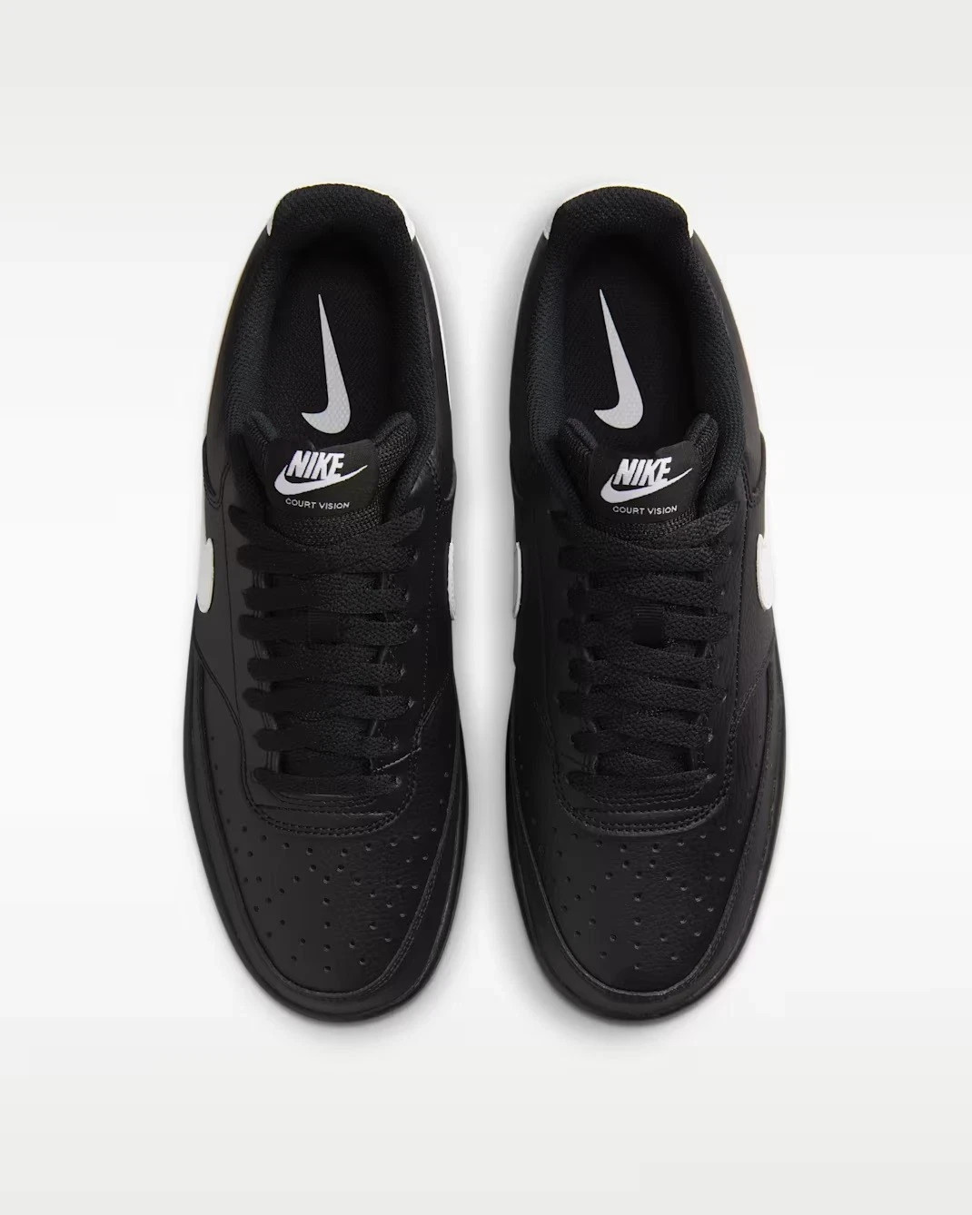 Nike Court Vision Low Basketball Sneaker Black White FZ0630-010 Mens Size