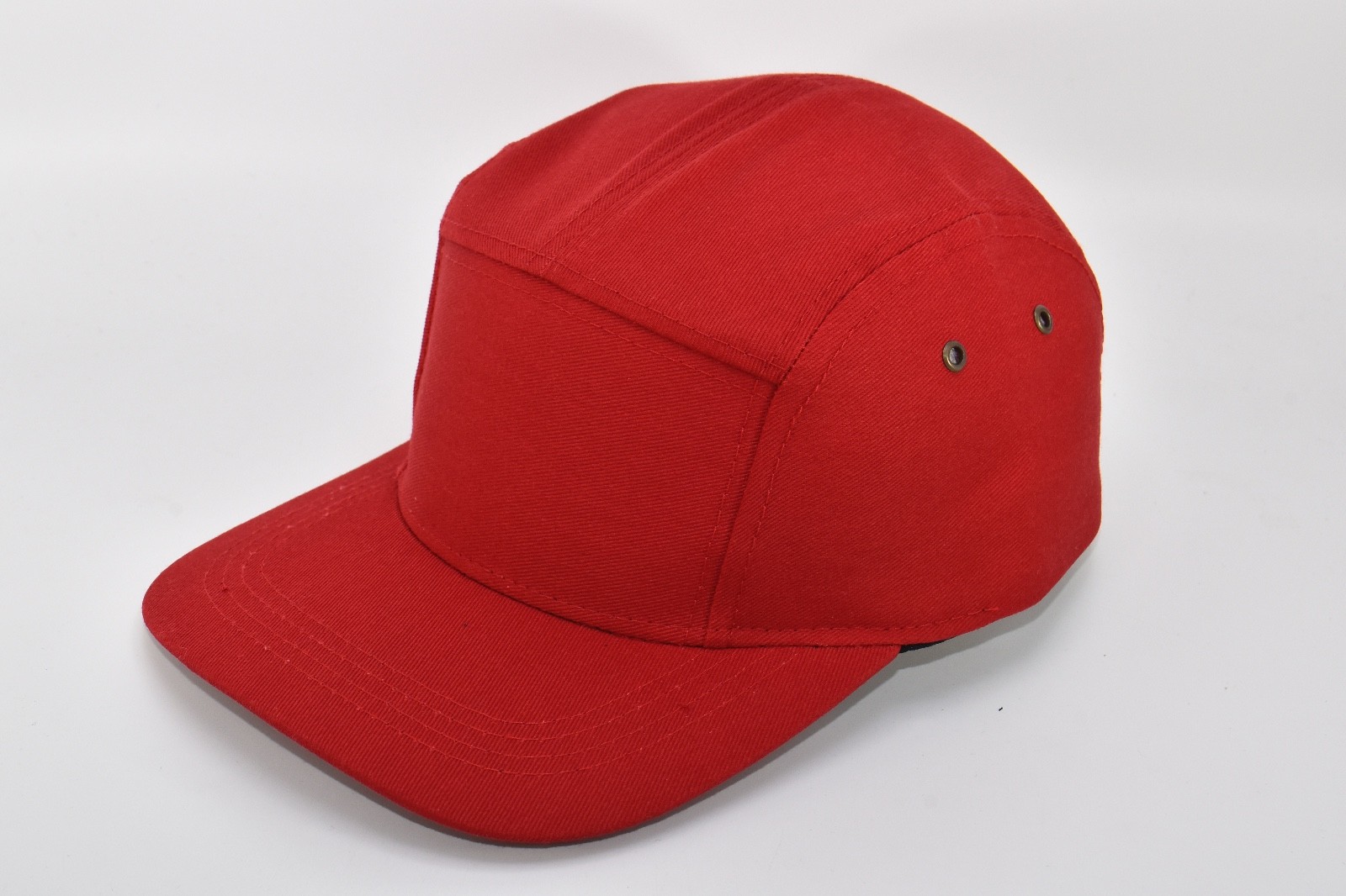 Cotton Blend 5-Panel Biker Cap – Made in USA, Adjustable Baseball Hat Camper