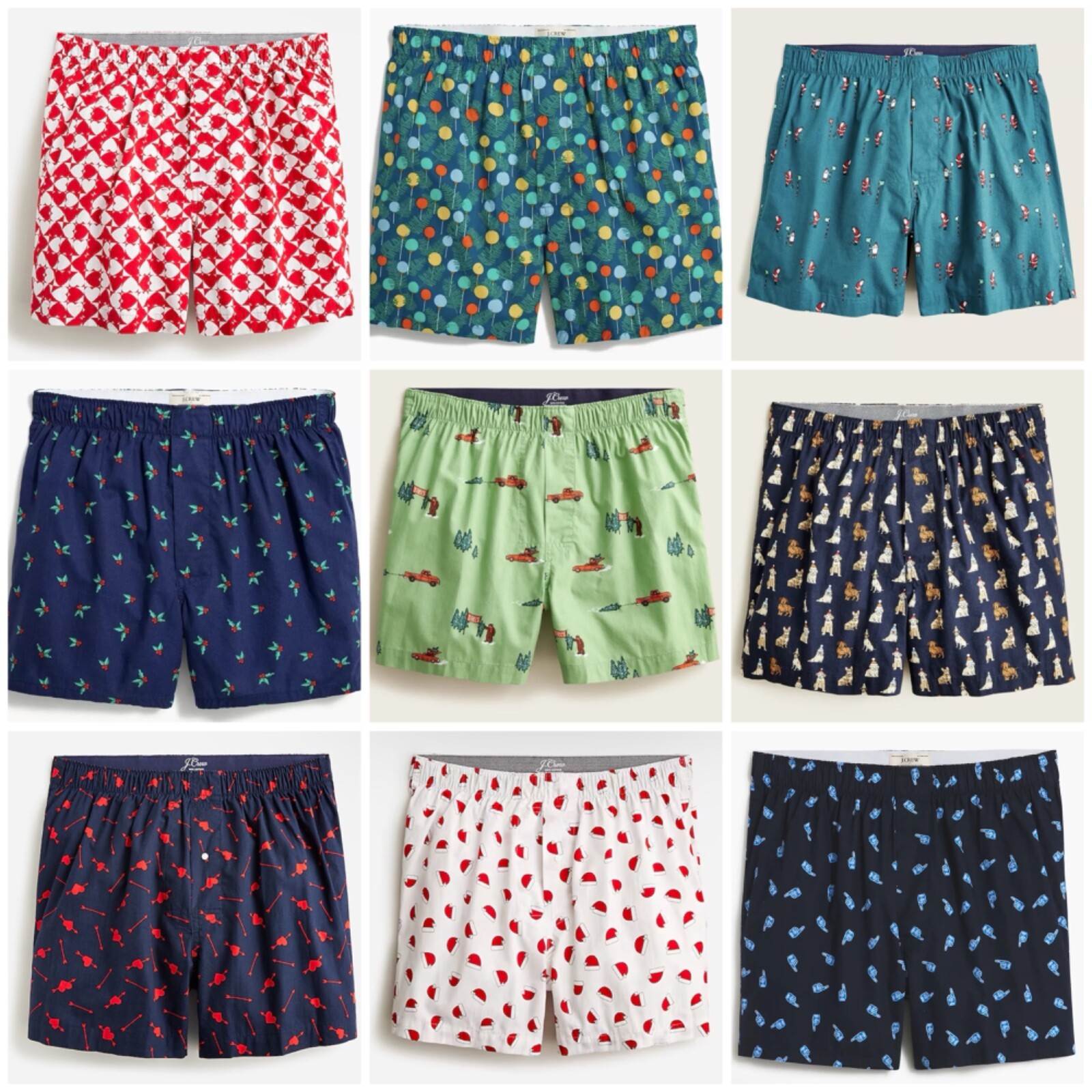 NWT J.CREW MEN’S Cotton Printed boxers Underwear, YOUR CHOICE, Sizes M, L