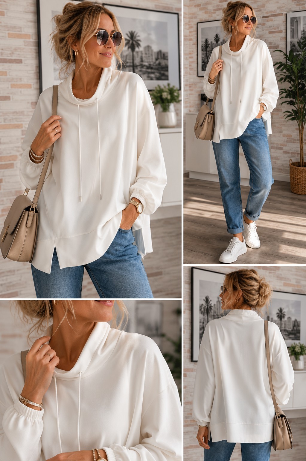 Joseph Ribkoff Sport Chic Jumper White – S,M,L,XL,XXL