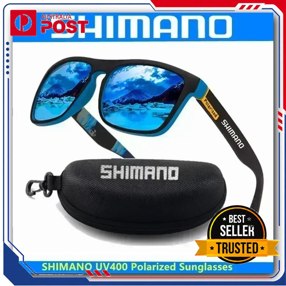 Shimano Men UV400 Polarized Sunglasses Fishing Sports Eyewear for Driving