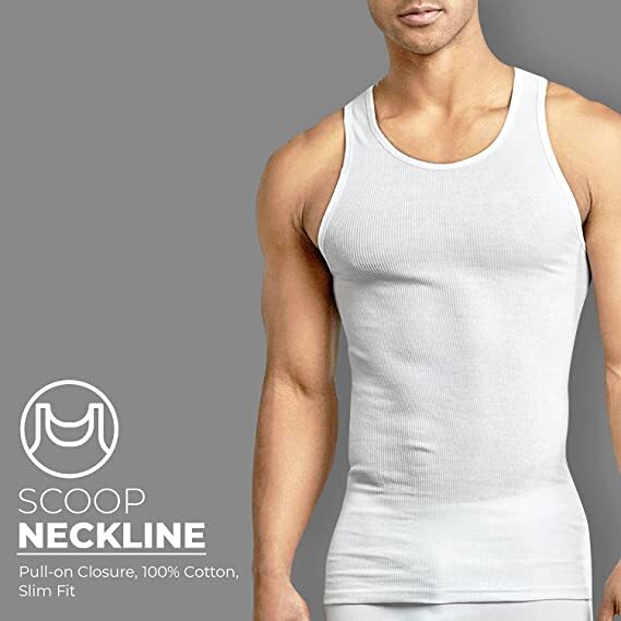 3-12 Pcs Mens 100% Cotton A-Shirt Tank Top Ribbed Solid Undershirt Wife Beater