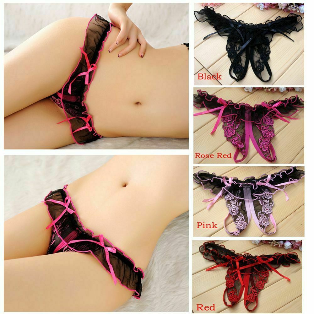 ☆USA☆ Sexy Women Lace Thong G-string Panties Lingerie Underwear Crotchles T-back