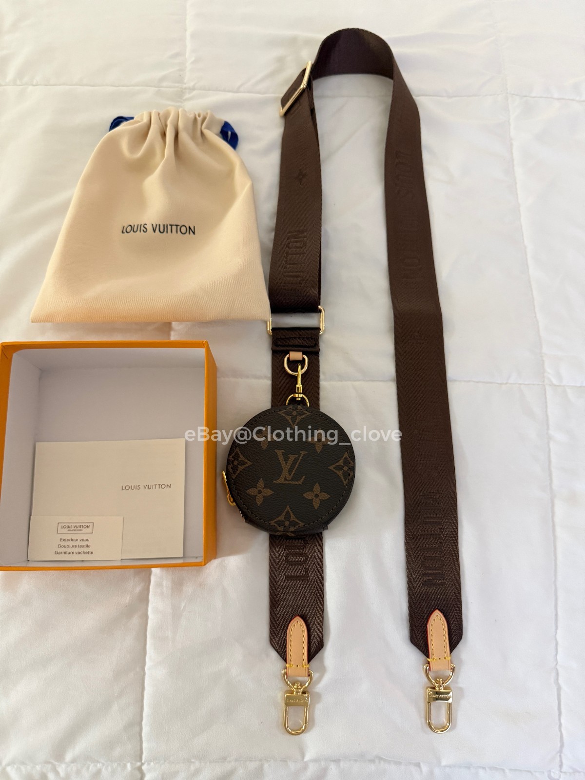 Louis Vuitton Shoulder Strap Adjustable Crossbody Shoulder Replacement Brown lv