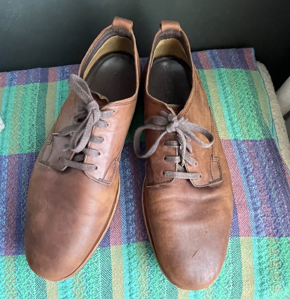 Timberland Boot Company BARDSTOWN Oxford Men 12 Brown Leather Derby PLAIN TOE