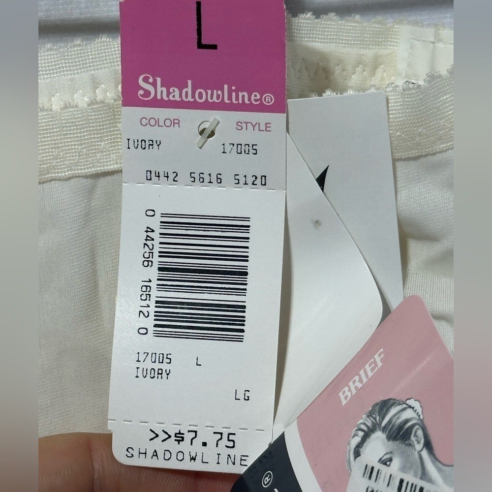 NWT Vintage 1980S SHADOW LINE PANTY nylon counters size Large ivory