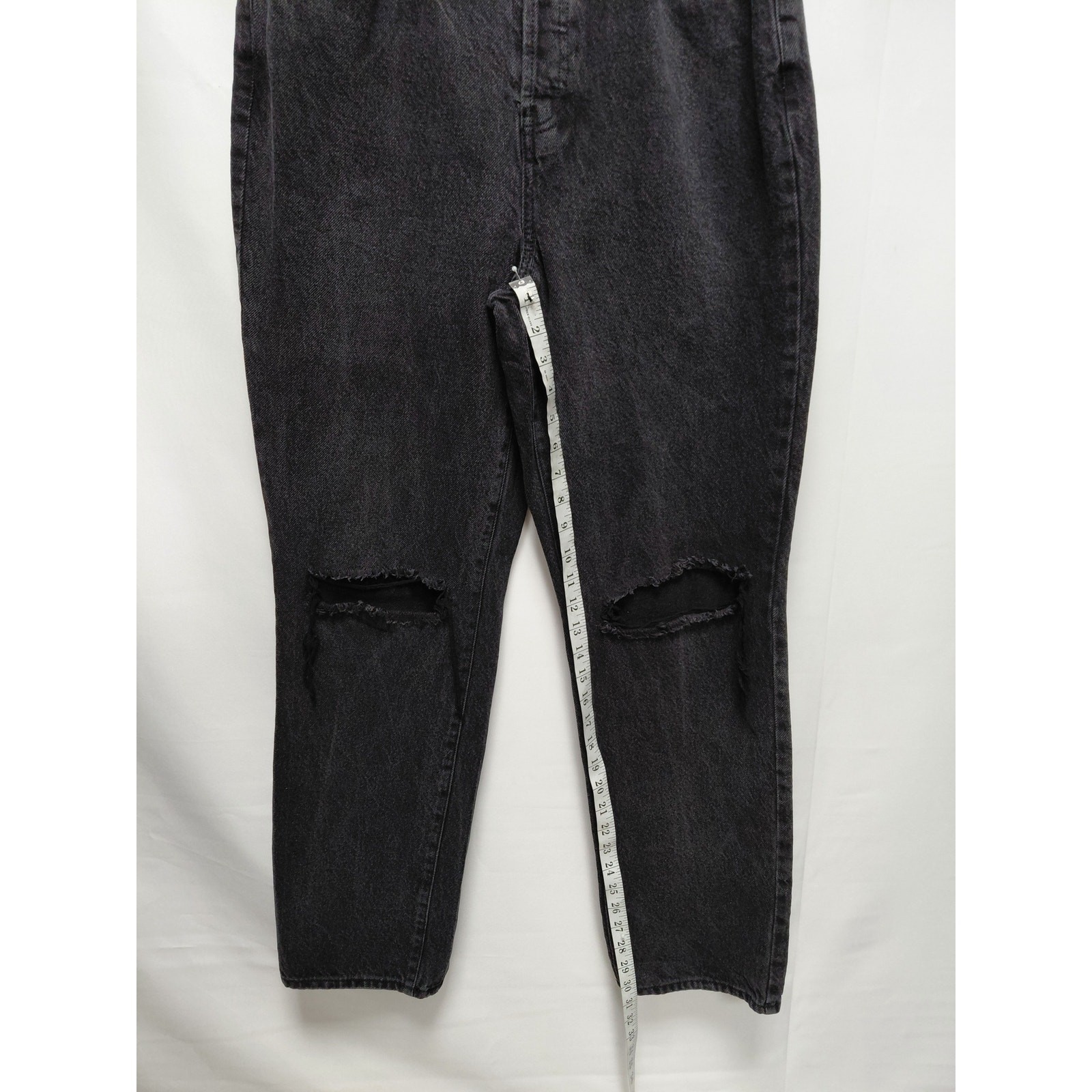 PacSun Distressed Black Jeans Mid (10-12 in) Regular Denim Womens