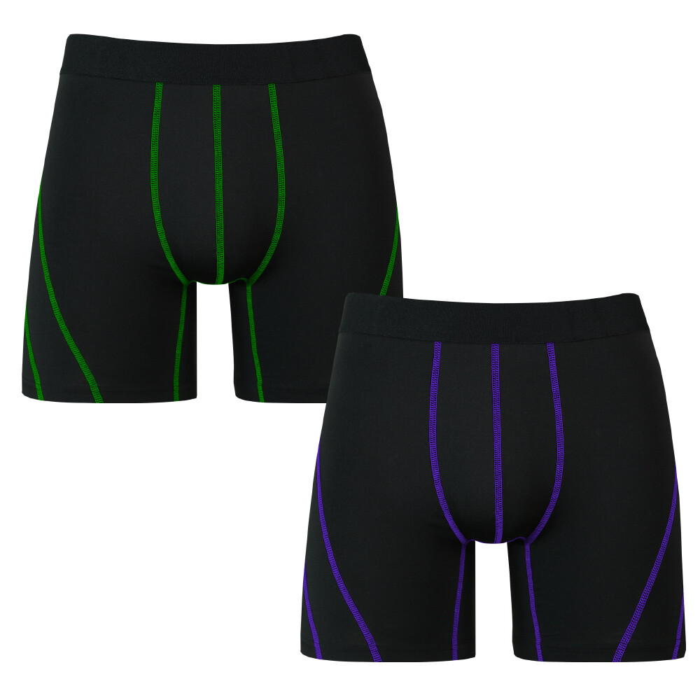 5PCS Anti-Chafing Mens Boxer Briefs Shorts Long Legs Underpants Trunks Underwear