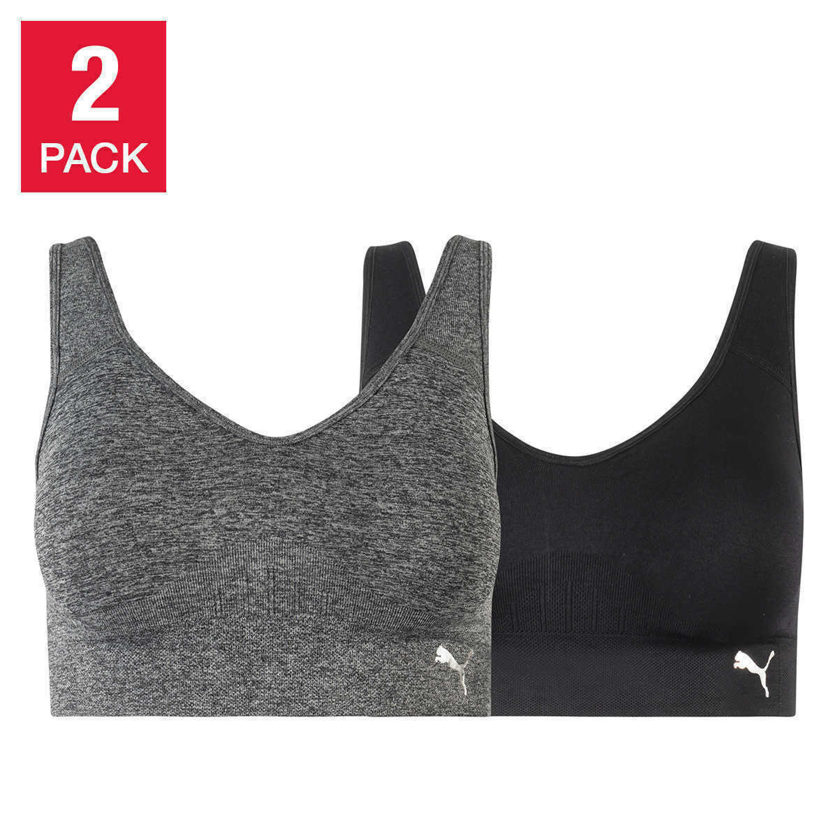 Puma Performance Ladies’ Seamless Sports Bra 2 Pack – K11
