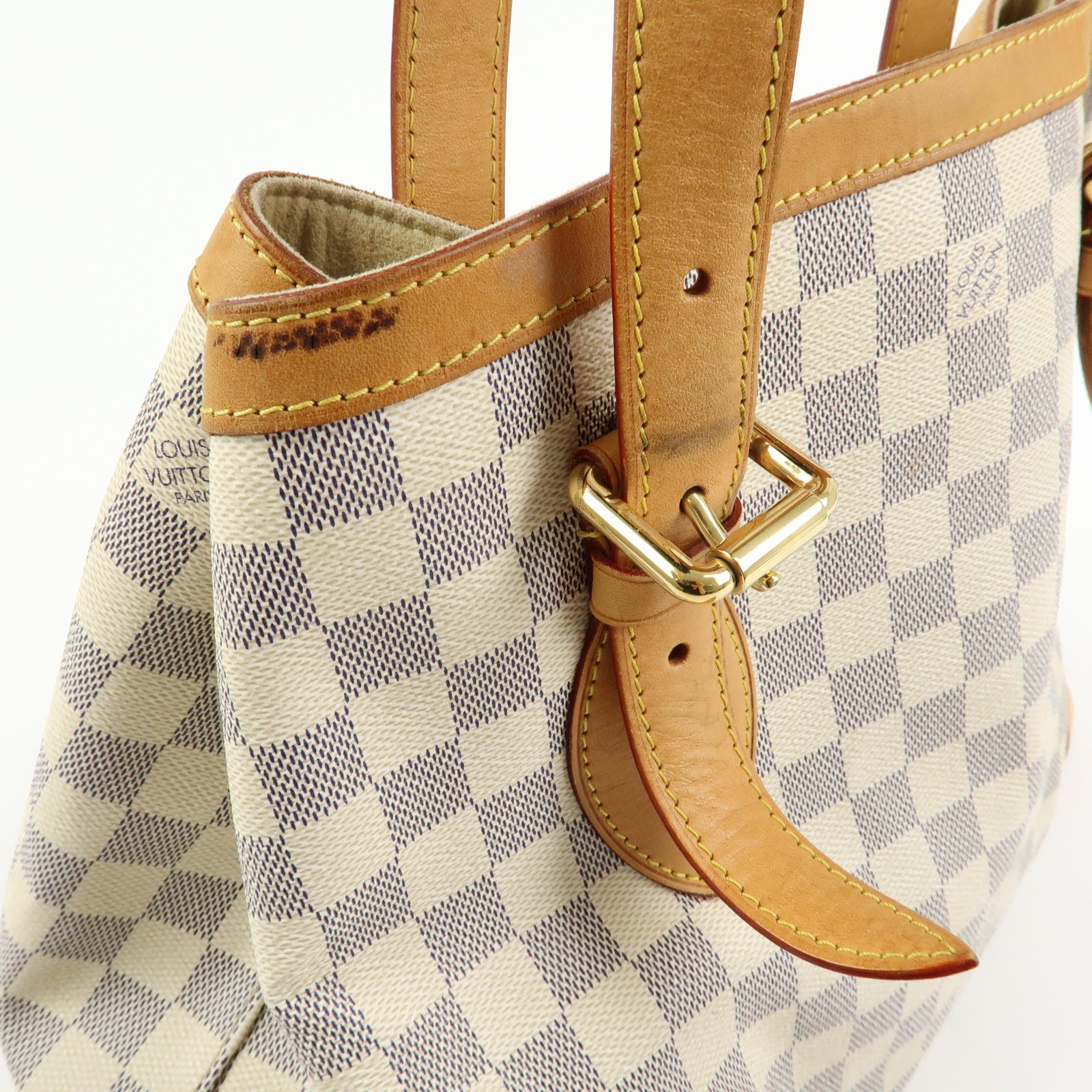 Louis Vuitton Damier Azur Hampstead MM Tote Bag Shoulder Bag N51206 Used F/S