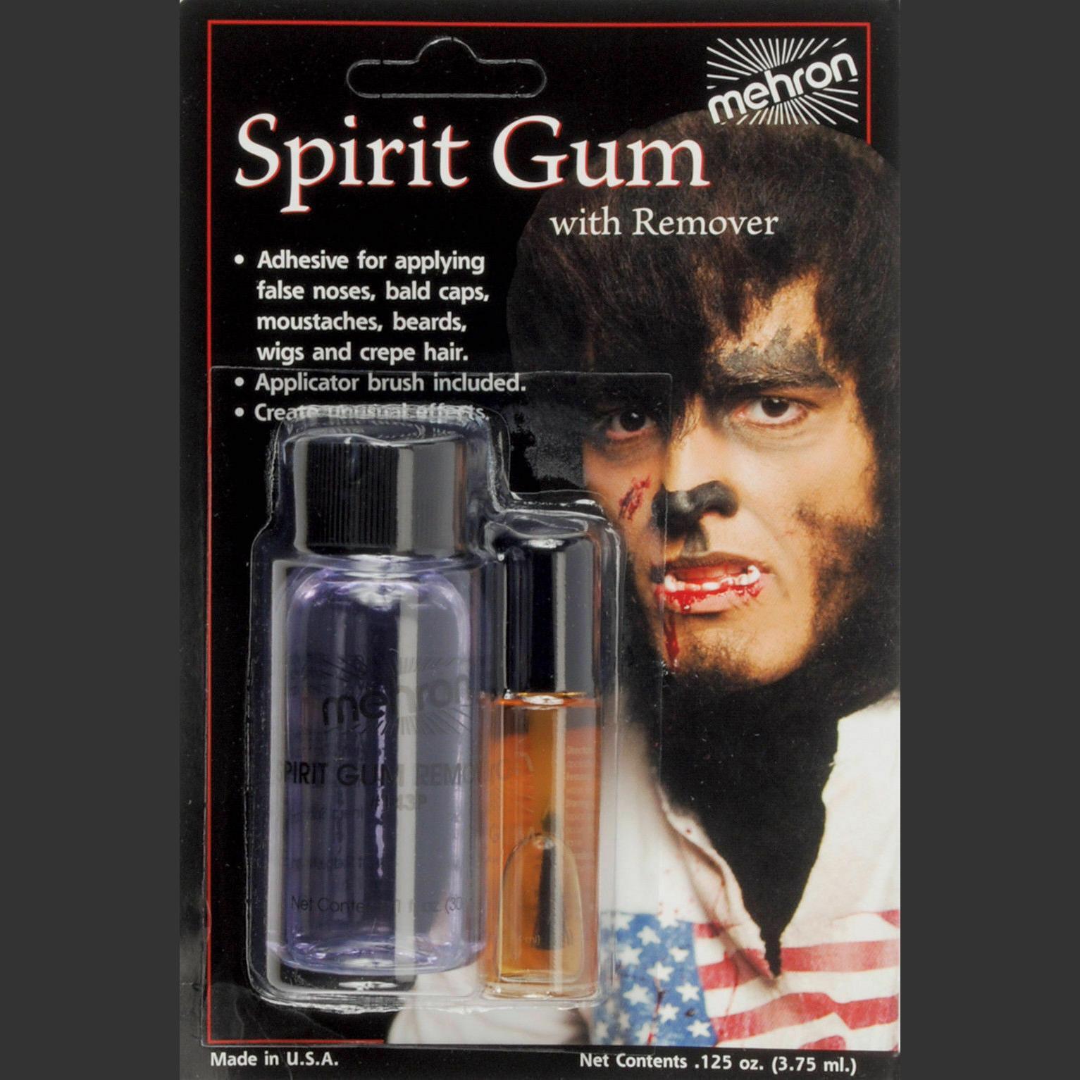 Spirit Gum with Remover Stage Theatrical Mehron Makeup Adhesive Kit New