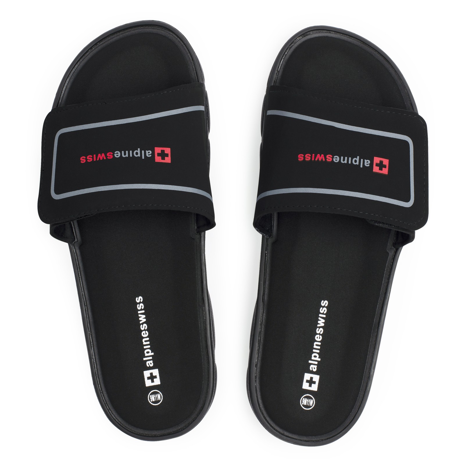 Alpine Swiss Gabe Men Slide Sandals Shock-absorbing foam Insole for Arch