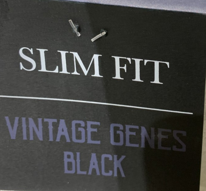 VGB Vintage Genes Black Mens Slim Fit Comfort French Terry Denim White Jeans
