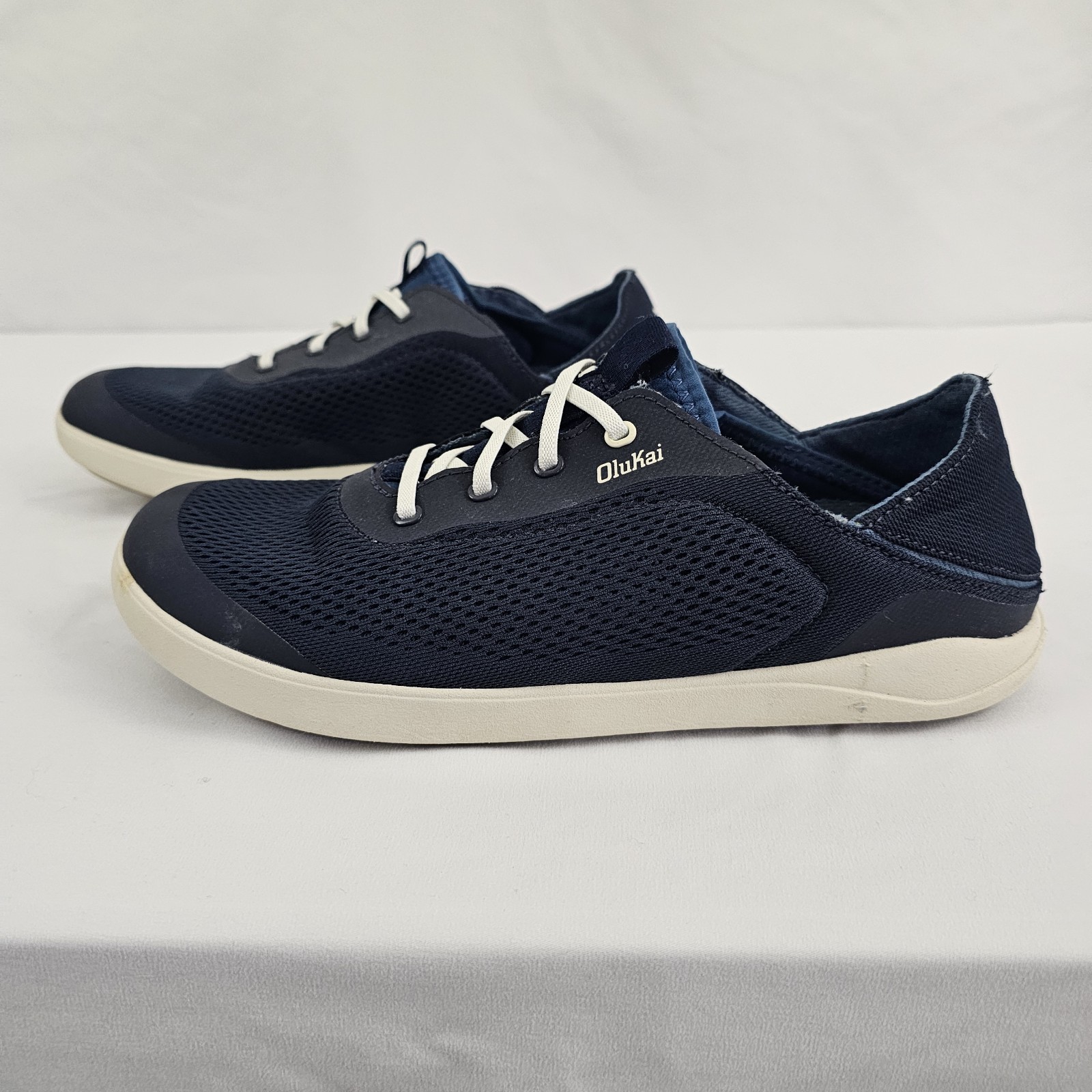 OluKai Moku Pae Boat Shoes Blue Mesh Lightweight Sneakers 10472-DE18 | Men’s 9.5