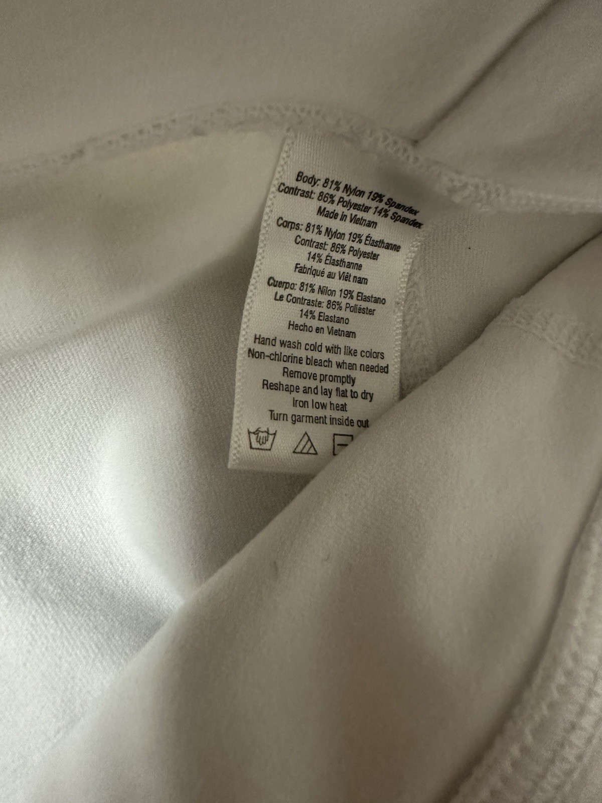 ALO Leggings Small Yoga White Moto High Waist Seamed 81% Nylon/19% Spandex #550