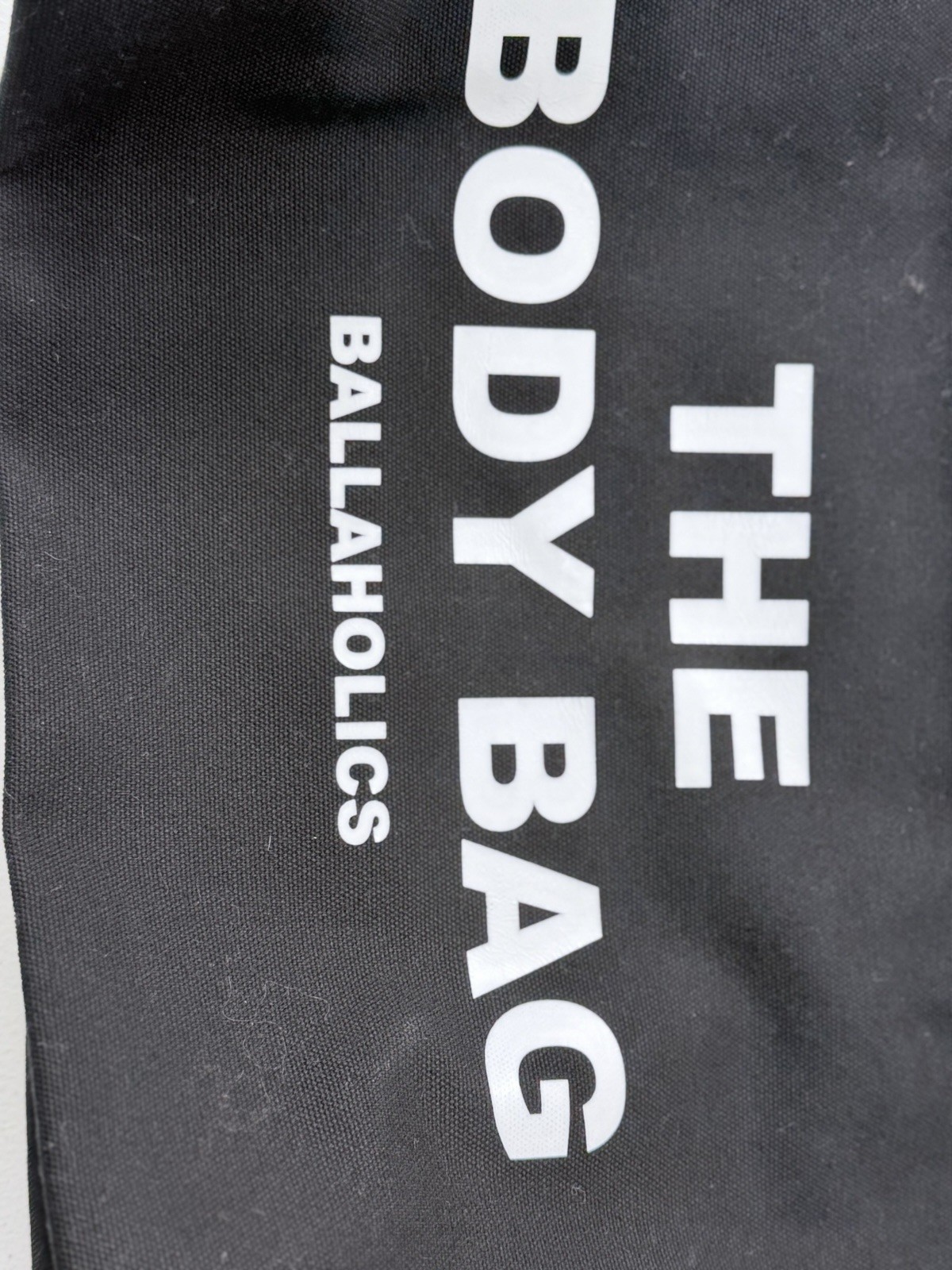 Ballaholics The Body Bag Black Canvas Tote Faux Leather Handles