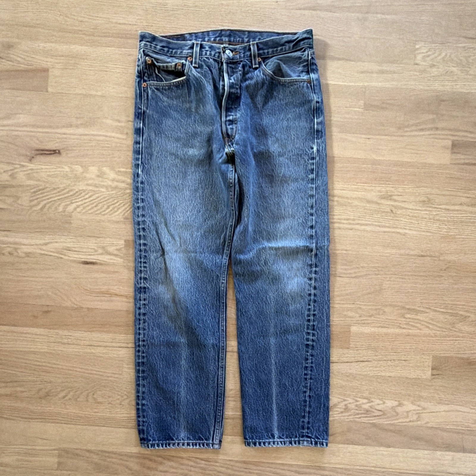 Early 2000s Levi’s Men’s Blue Denim 501XX Jeans