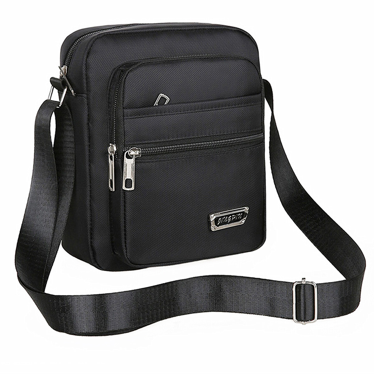 Men’s Fashion Shoulder Casual Crossbody Bag Nylon Fabric Multi Pocket Design