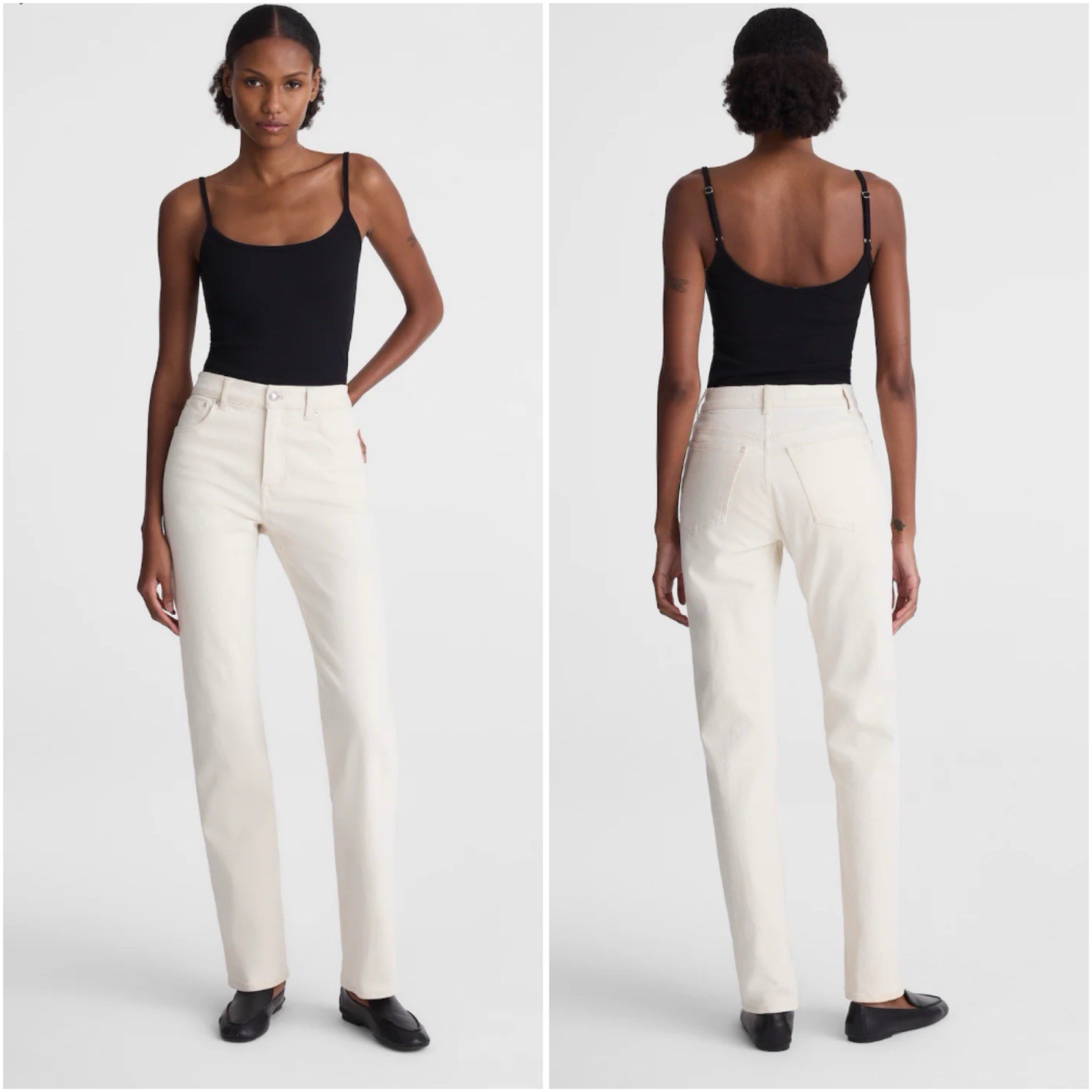 Madewell The Longline Straight Jean Vintage Canvas Ivory 29 NEW Capsule Wardrobe