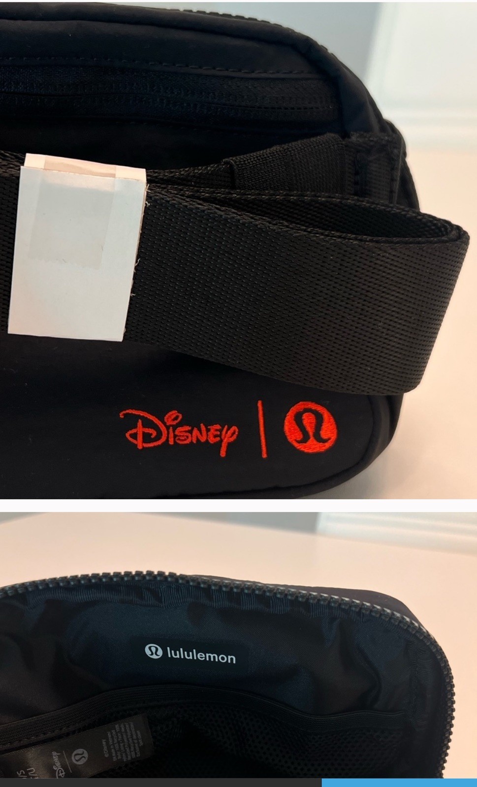 ❤️Lululemon DISNEY Everywhere Belt Bag Fanny Pack Black Mickey Outline Bag❤️NWT