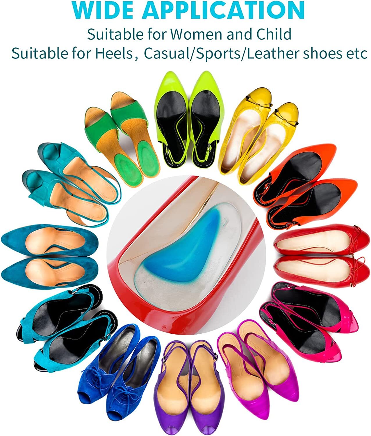 Gel Arch Support Insoles Silicone Orthotic Heel Insert Cushion Plantar US Seller