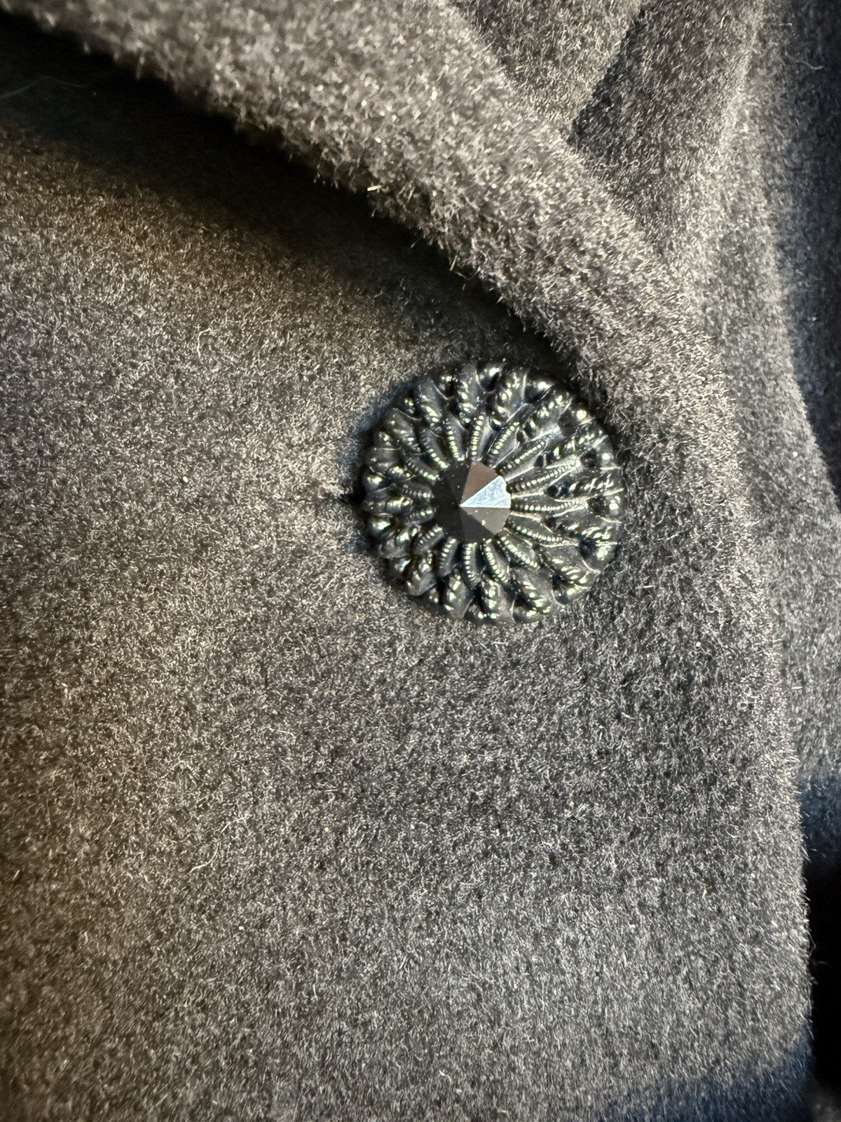 WHITE HOUSE BLACK MARKET ROSE BISQUE 48% Wool, 28% Angora Black Coat SZ S