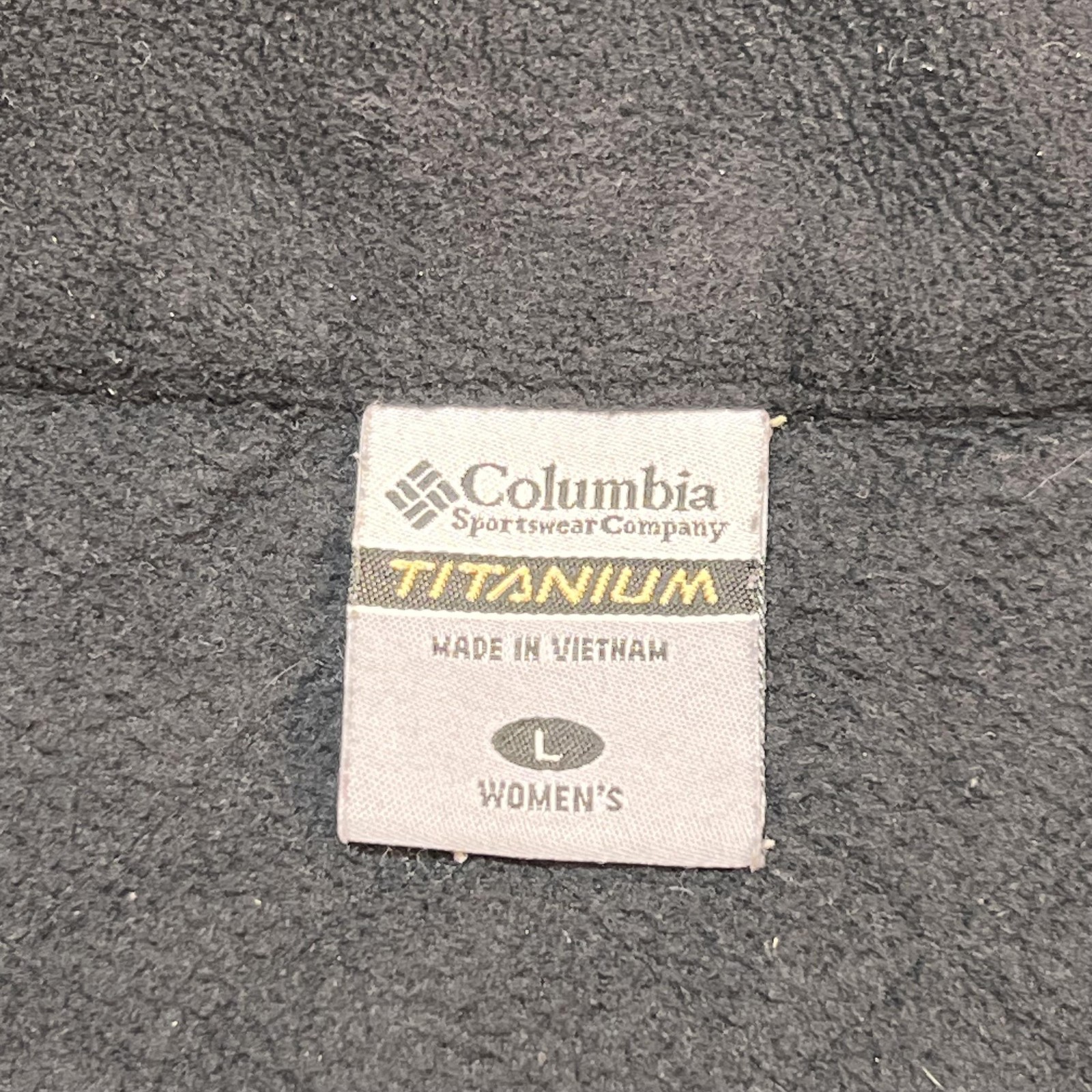 Columbia Titanium Jacket Womens Large Black Fleece Full Zip Insulated Pockets