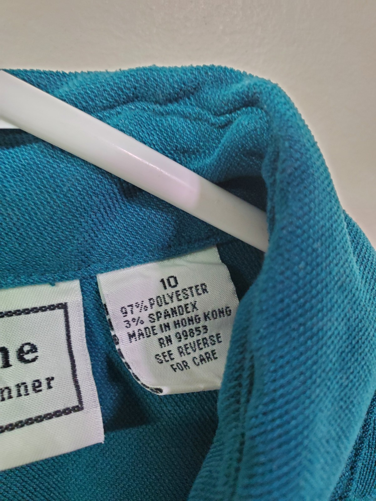 Adeline Alfred Dunner Shirt Size 10 Button Up Blue Teal Floral Polyester Spandex