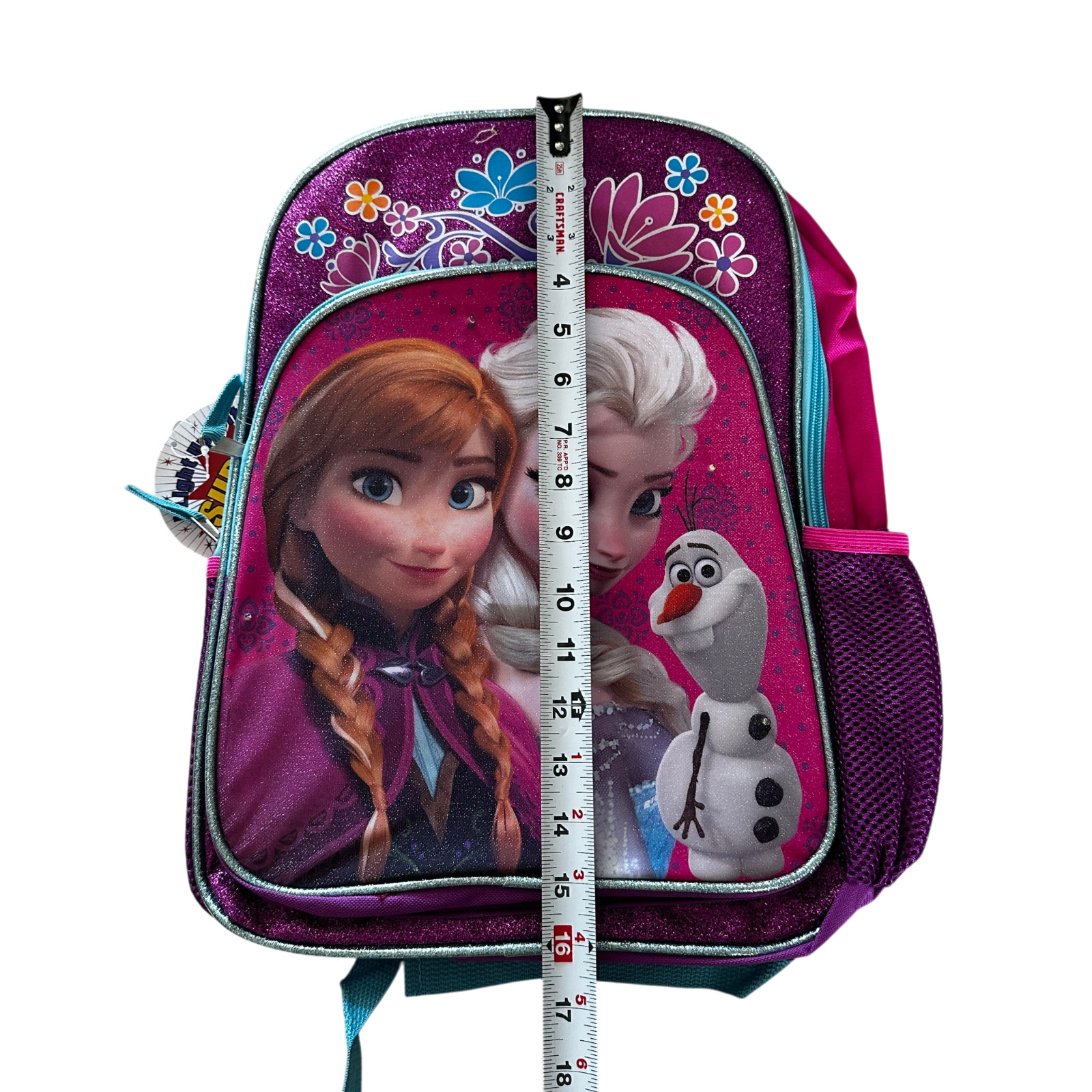 Disney Frozen Elsa Anna 16″ School Backpack Pink Floral Rare Light Up