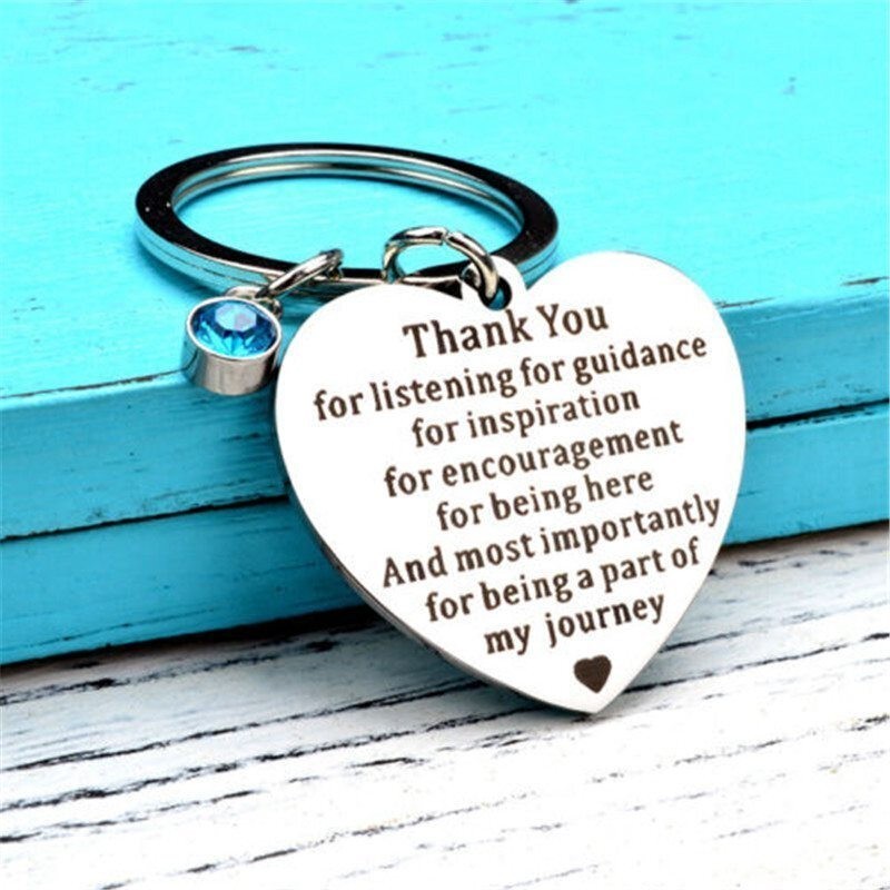 Keychain Stainless Steel Pendant Decoration Encouraging Words Gift Bags Pendants