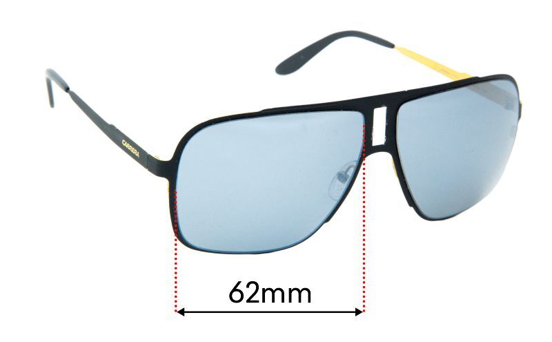 SFx Replacement Sunglass Lenses fits Carrera 121/S – 62mm Wide
