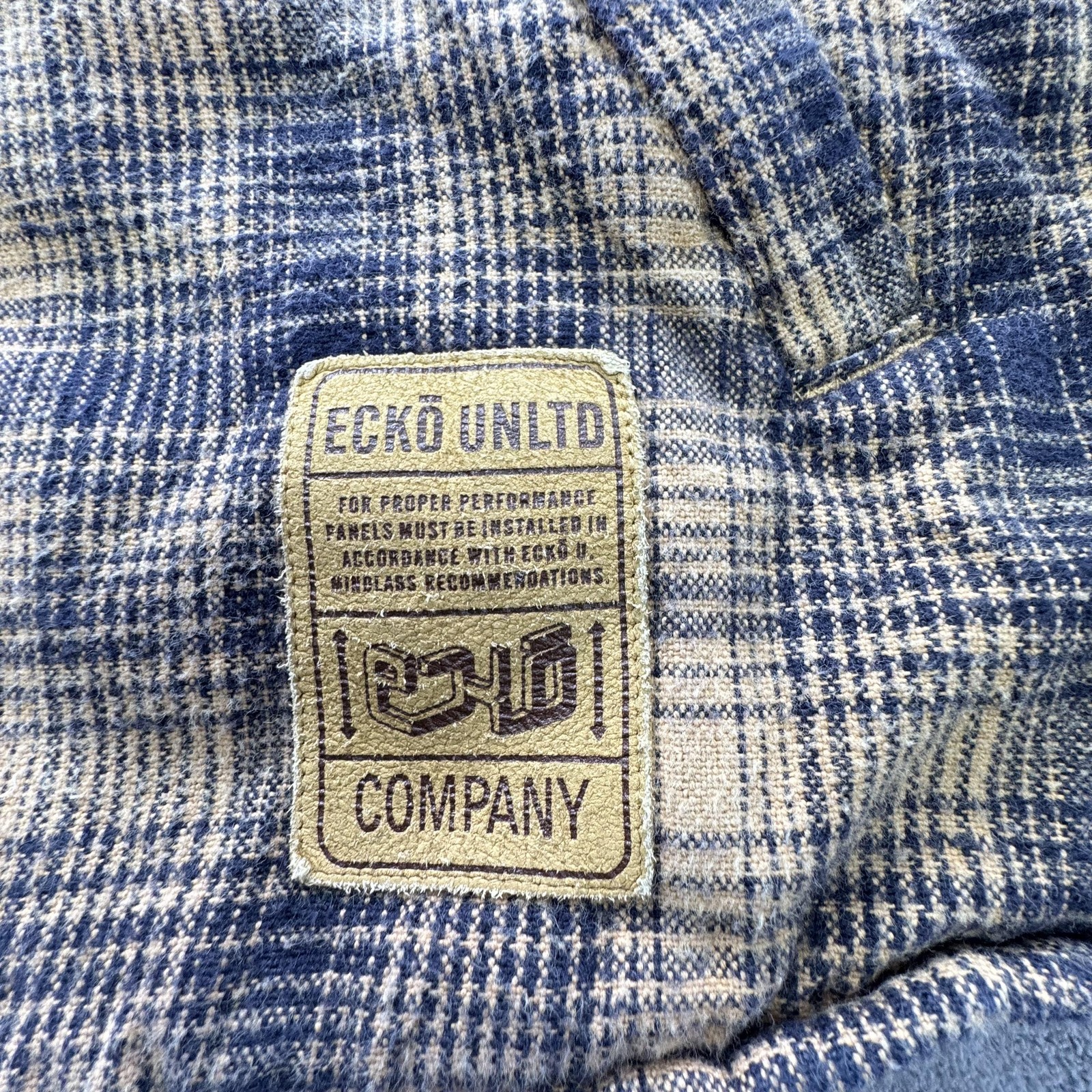 Ecko Unltd. Jacket Youth S Blue Quilted Hooded Lined Insulated Pockets Logo