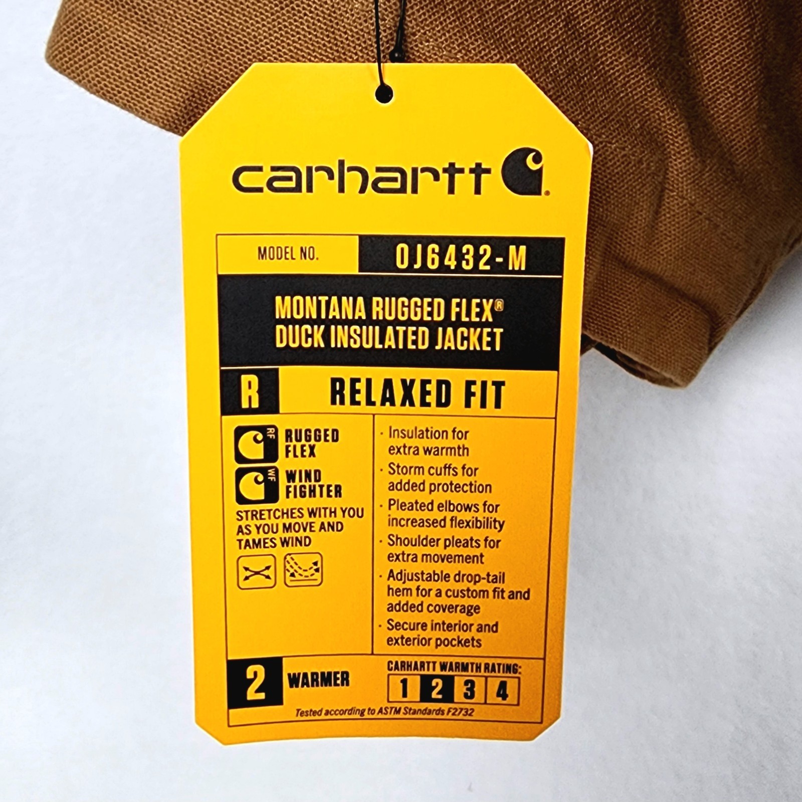 NWT Carhartt Montana 2-Tone Brown Rugged Flex Duck Insulated Zip Jkt Men 2XL