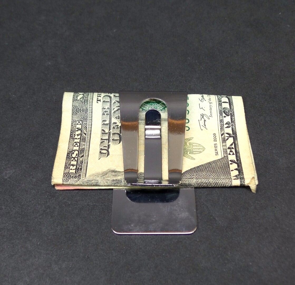Tiger Money Clip Stainless Steel Cash Credit Card Wallet Clipper