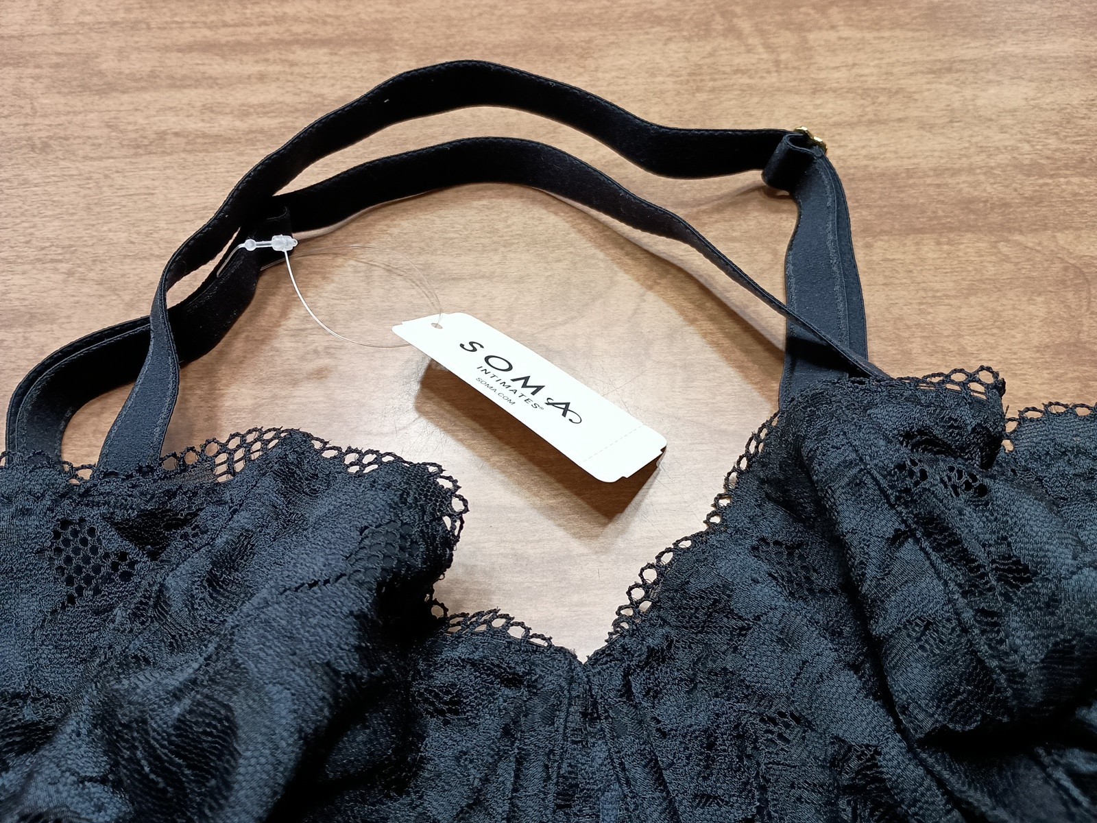SOMA 570292450 Embraceable Signature Lace Balconette Bra 36DD Black
