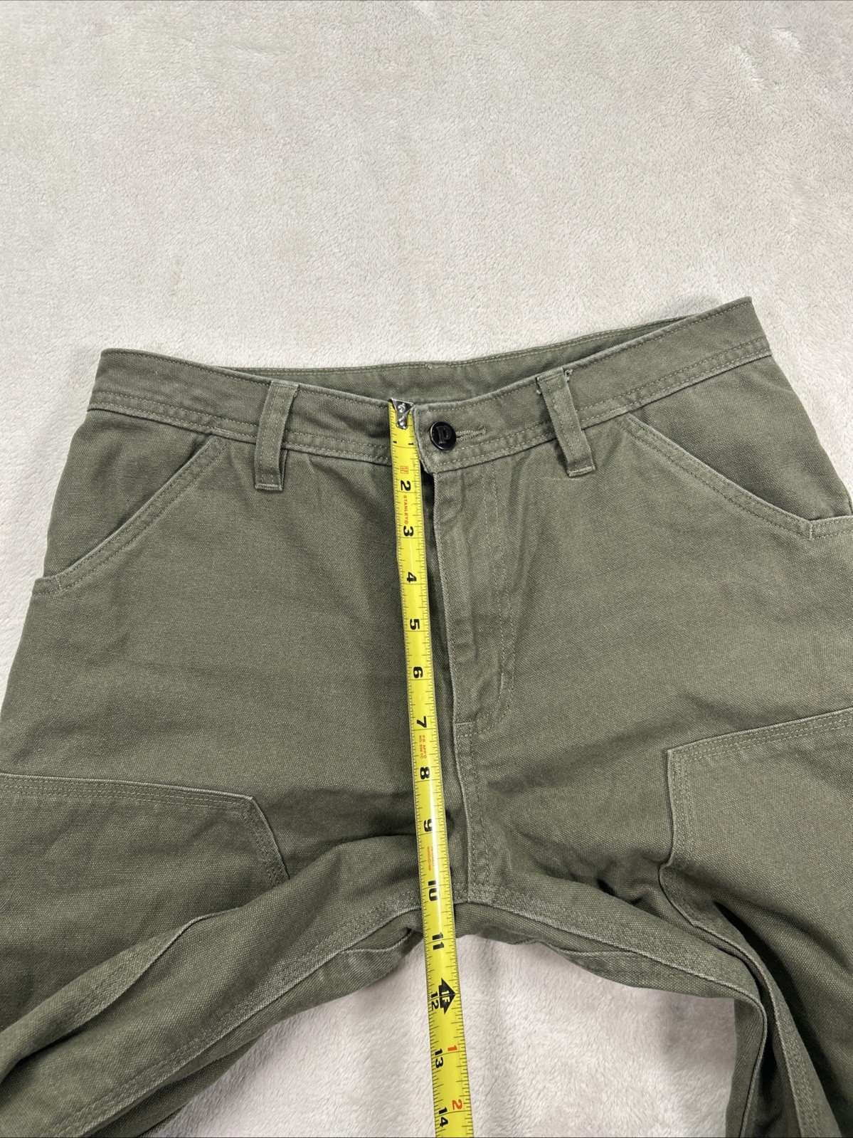 Patagonia Sz 8 All Seasons Hemp Canvas Double Knee Carpenter Pant Fatigue Green