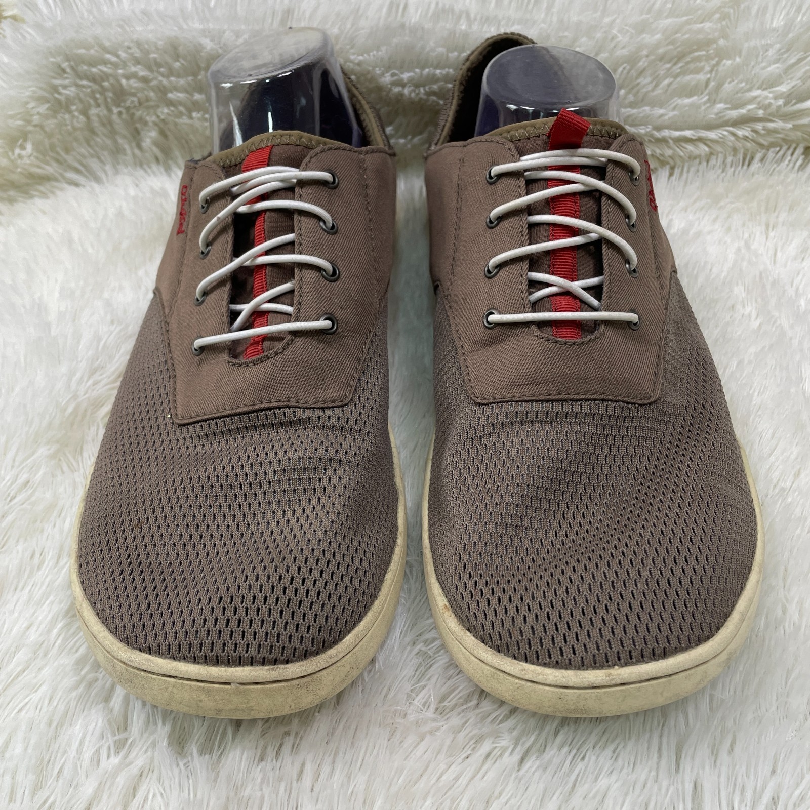OluKai Nohea Moku Shoes Mens Sz 11.5 Brown Mesh Boat Casual Sneakers 10283-RK13