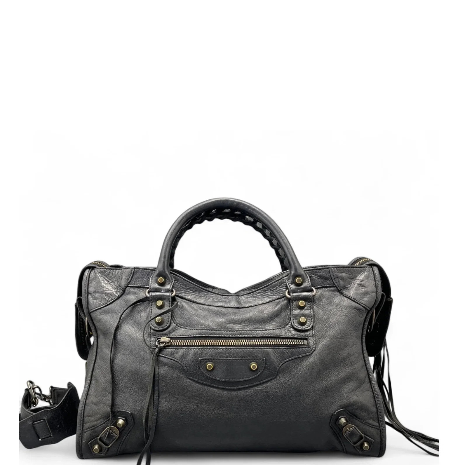 Balenciaga Medium City Black Arena Lambskin (ym062626b5r)