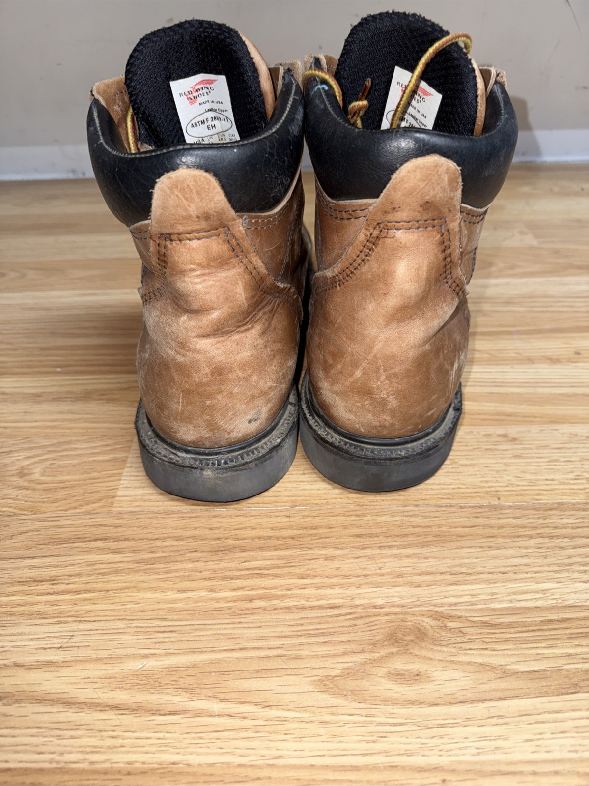 Red Wing 676 Supersole Boots with Brown Tuff Toe Size 12D (Soft Toe) (USA)