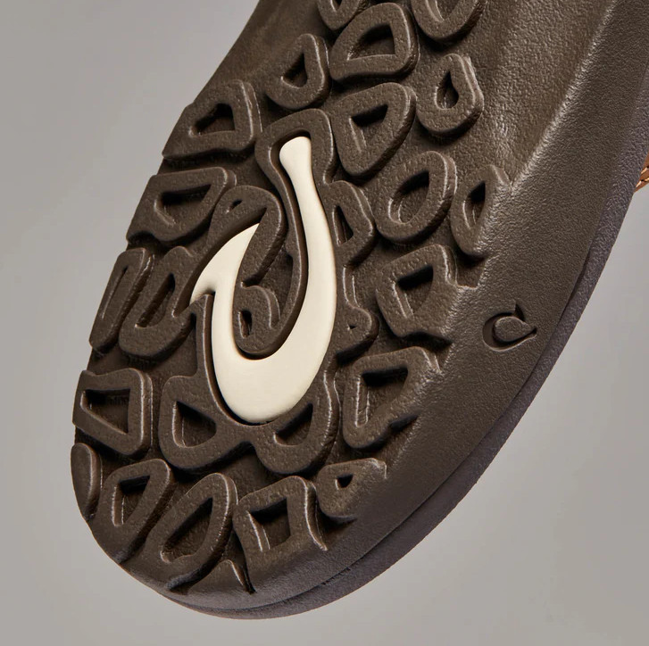 NEW OluKai Ohana Men’s Beach Sandals Tan Dark Java Water Resistant Flip Flops