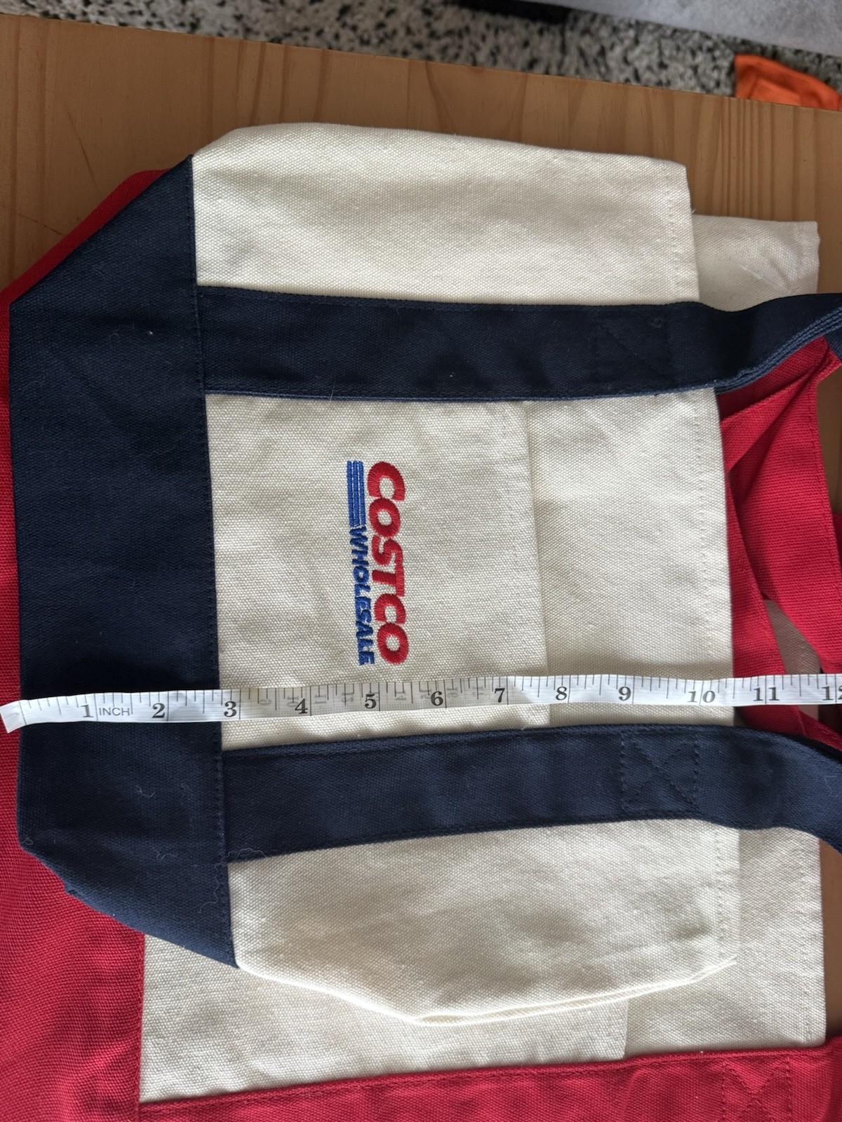 Costco Wholesale Exclusive 2 Pack Canvas Tote Bag Large Red Mini Navy IN HAND