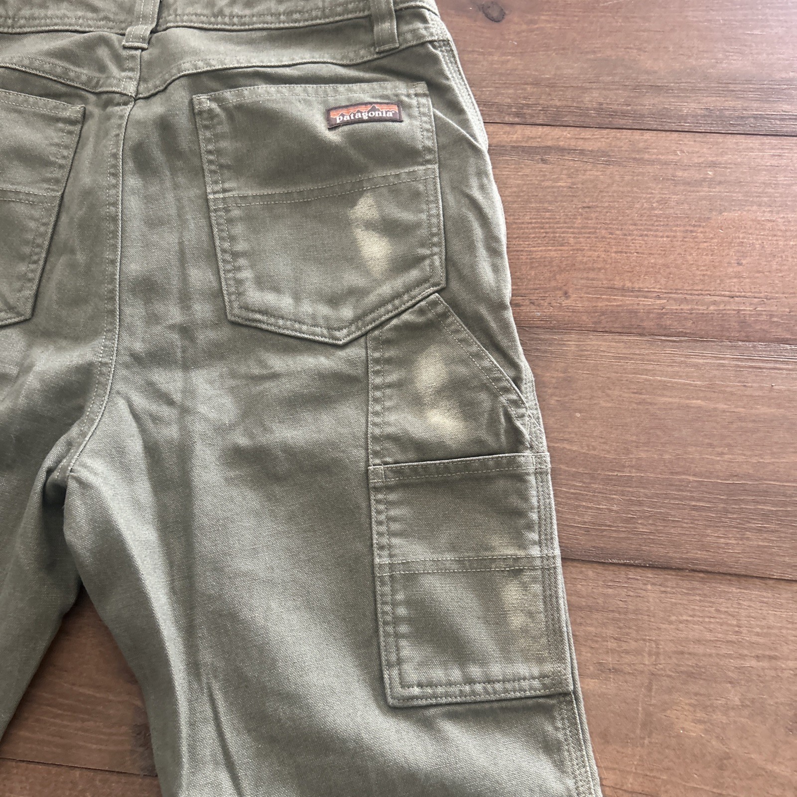 Patagonia Women’s Pants 8 All Seasons Hemp Canvas Double Knee Fatigue Green