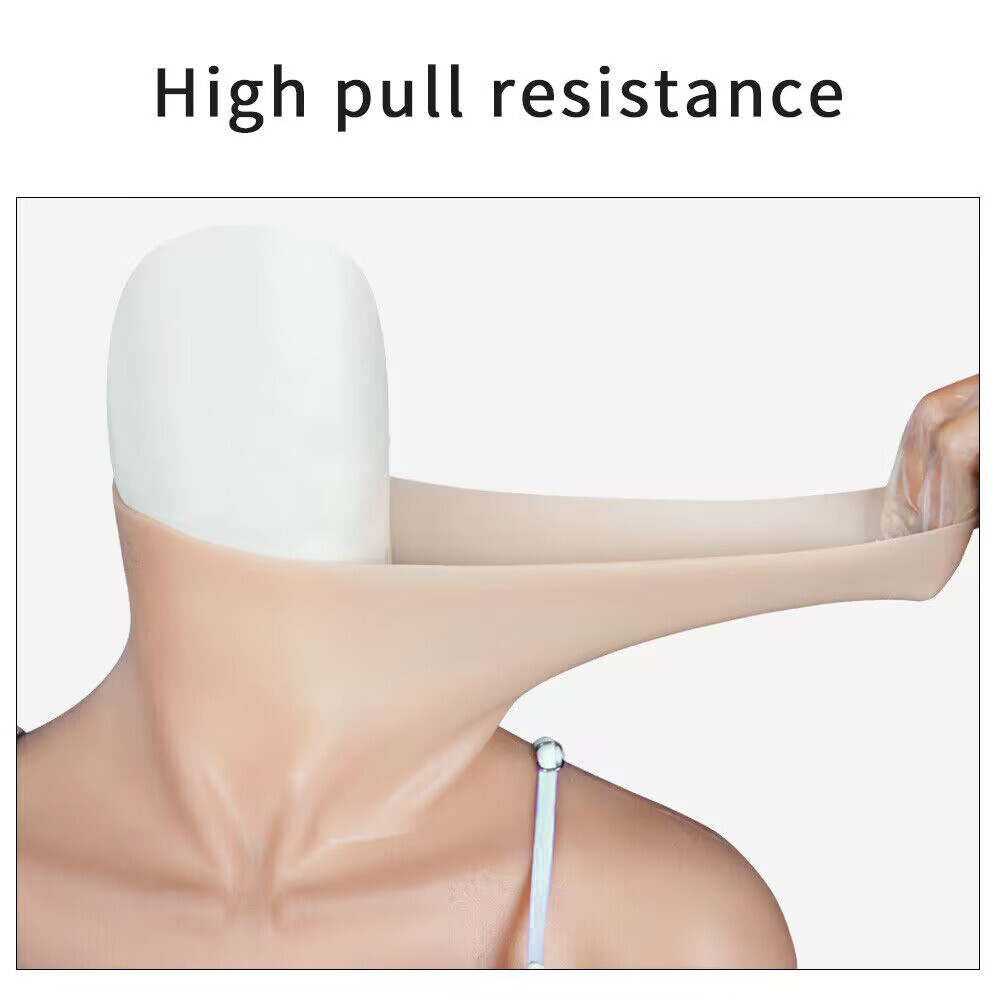 Silicone Breast Forms Body Suits Realistic C Cup with Arms Fake Vaginas Tights