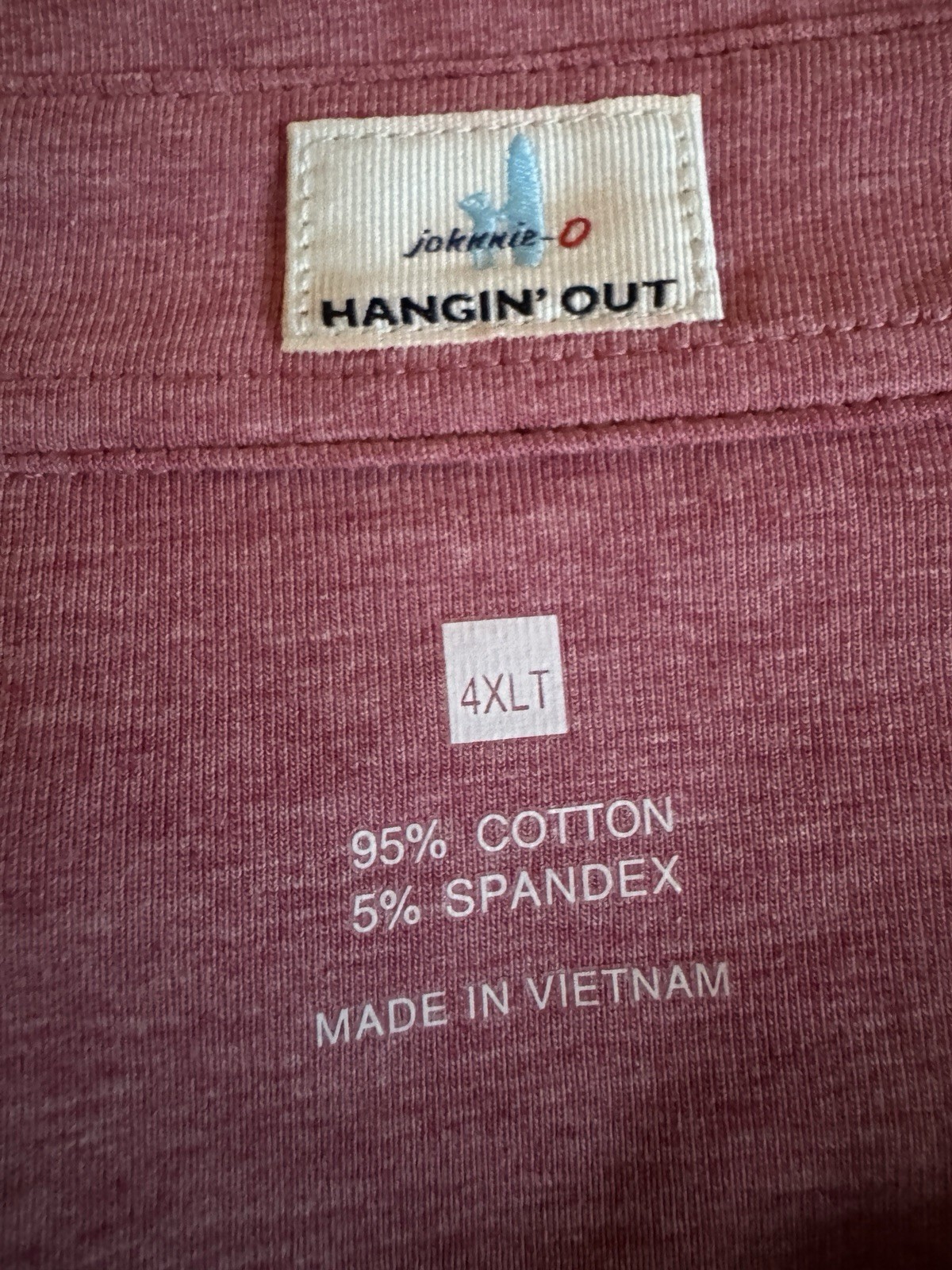 Johnnie-O Hangin’Out Heather Original Cajun Polo Shirt 4XL Tall Golf Logo