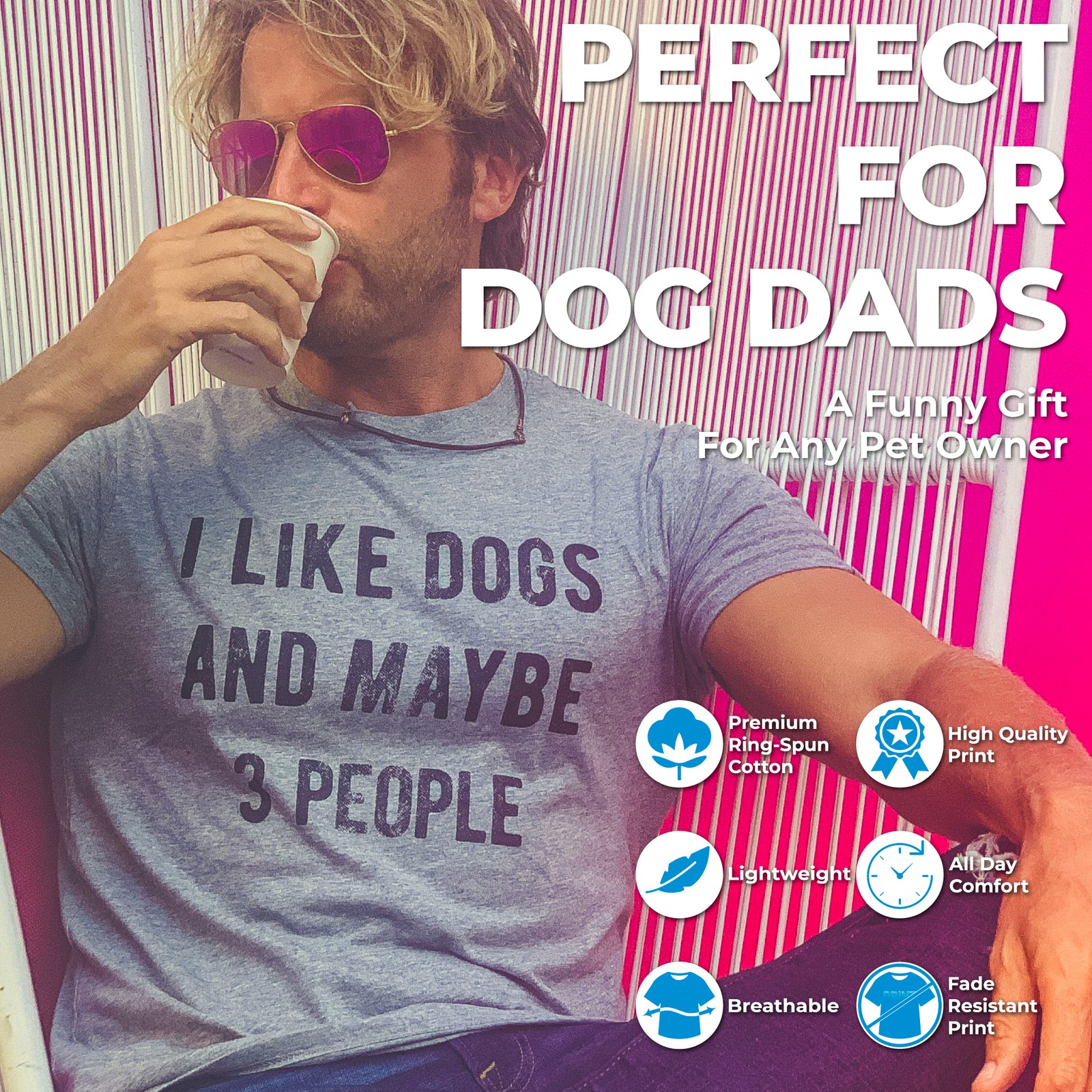 Mens Never Mind the Dog Beware of Wife Funny Gift for Dad Husband Sarcastic T