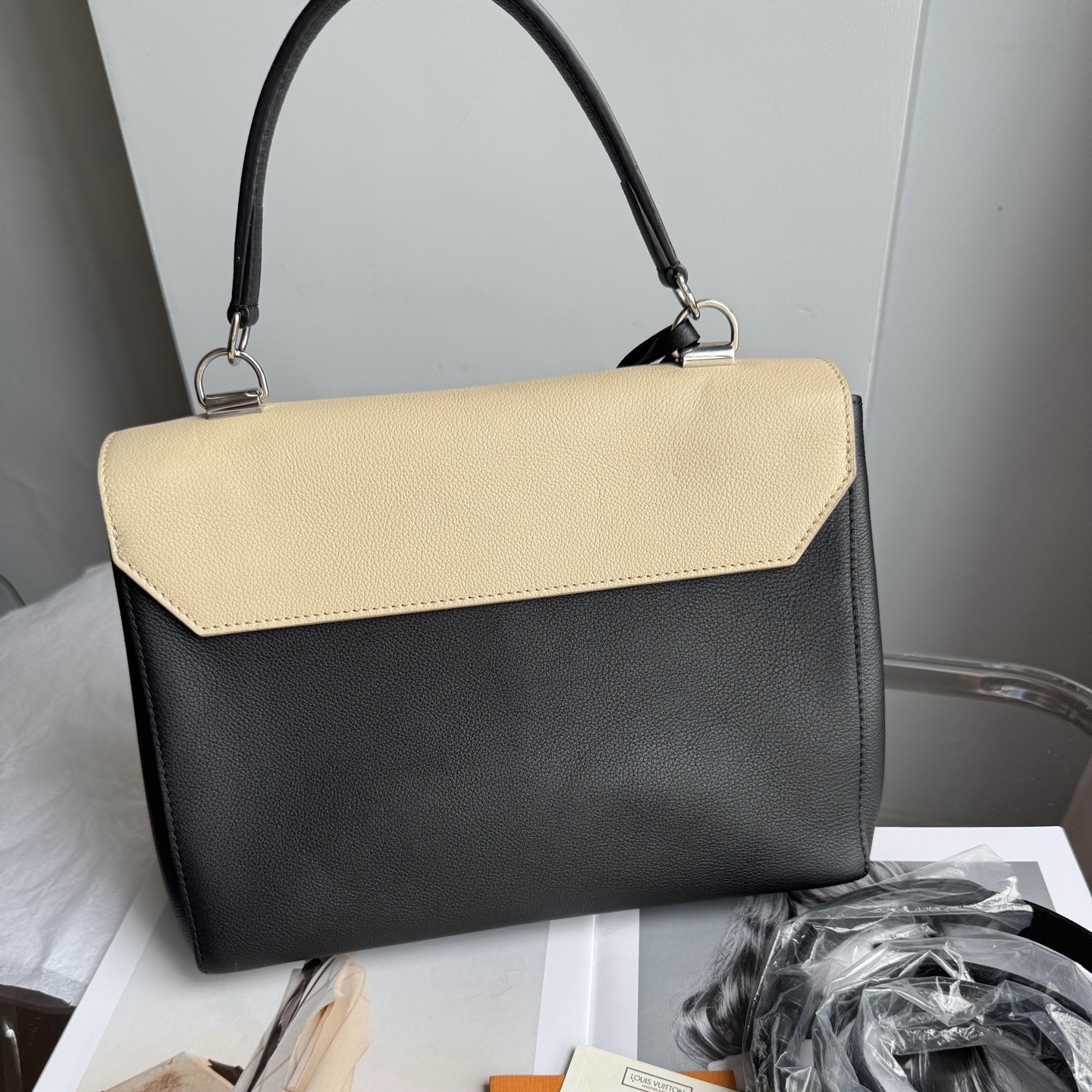 Louis Vuitton Pre-Owned Authentic Satchel Colorblock Silver