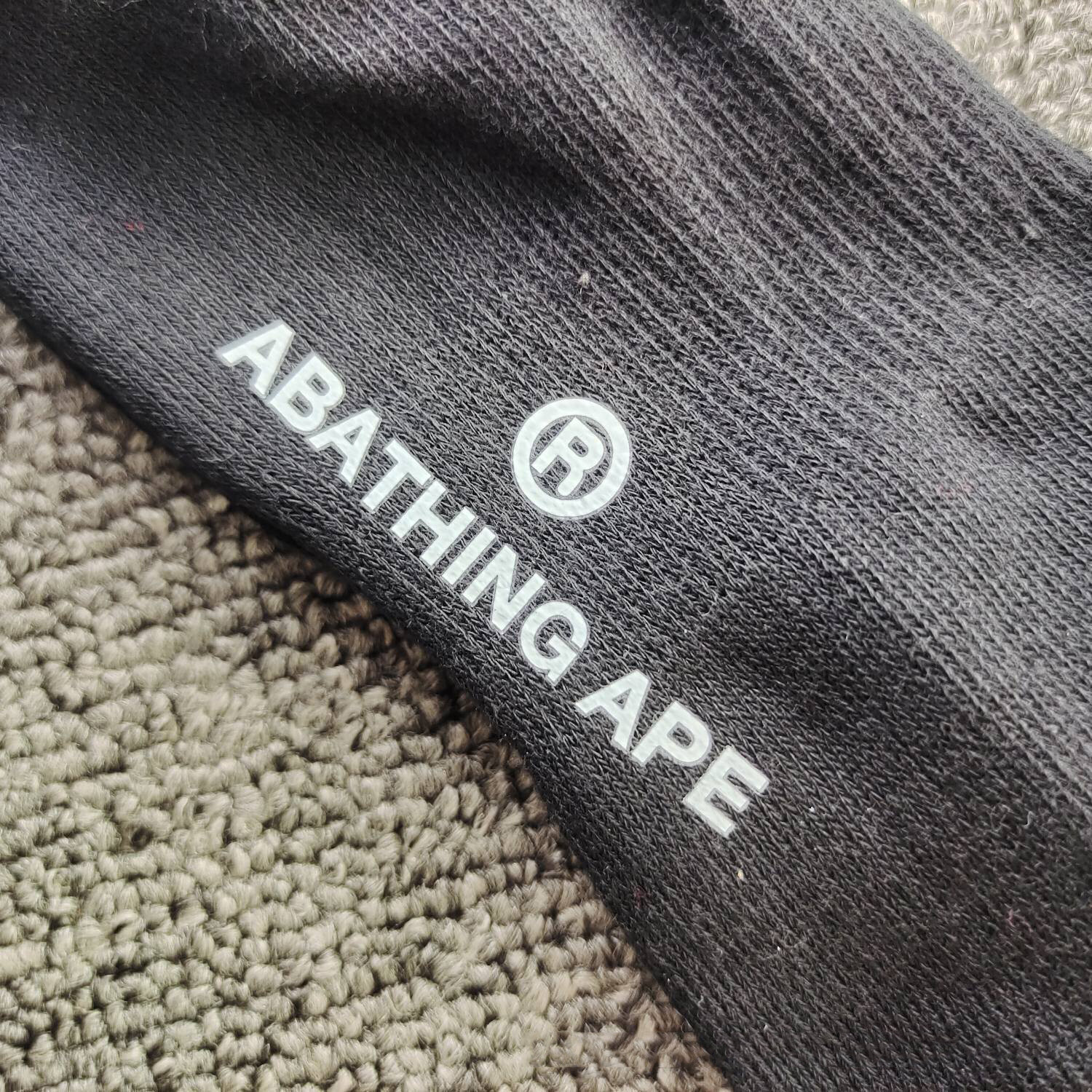 BAPE A Bathing Ape Head Embroidered Crew Socks – 3pcs