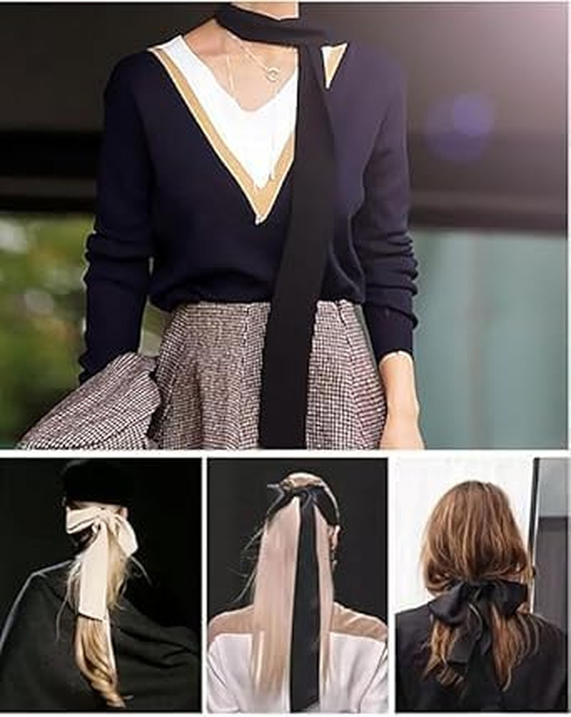 Black Satin Ribbon Belt Long Chiffon Sash Waist Belt for Bridal Wedding Dress Be